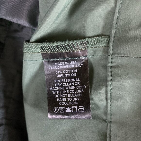 Kal Rieman Cropped Tailored Trousers Stretch Work Pants Dark Green 10 Women’s - Picture 6 of 6